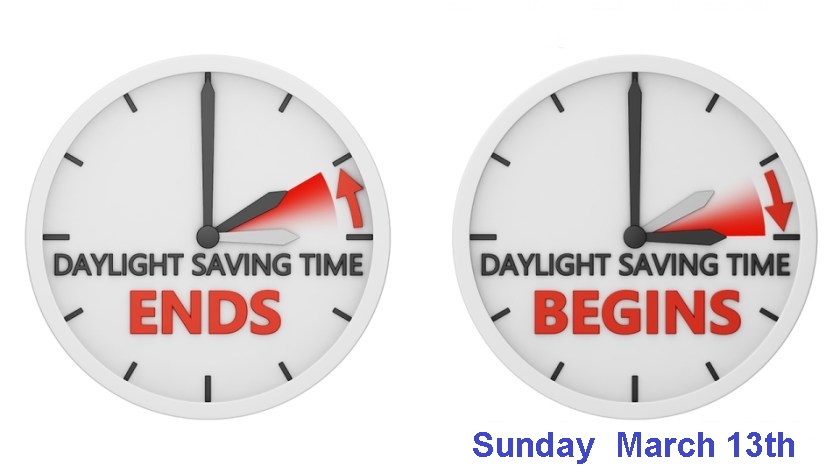 Daylight Savings Sunday March 13th