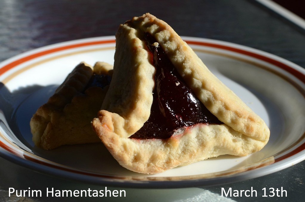 Purim Hamentaschen  March 13th