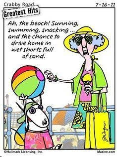 Ah, the beach! Sunning, swimming, snacking... and the chance to drive home in wet shorts full of sand.