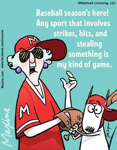 Baseball season's here! Any sport that involves strikes, hits, and stealing something is my kind of game.