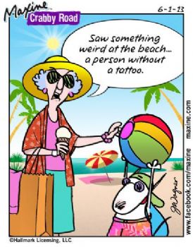 Saw something wierd at the beach... a person without a tattoo!